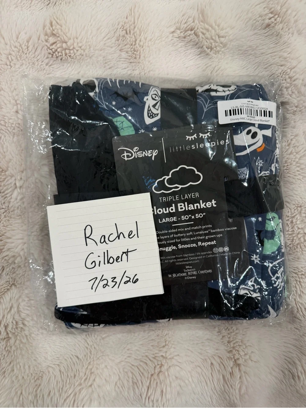 Disney Little Sleepies Kids Cloud Blanket - Nightmare Before Christmas